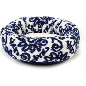 Hondenmand Kirka rond creme/blauw 60 cm