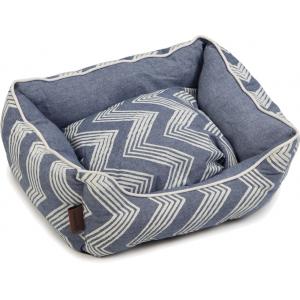 Afbeelding Hondenmand ZigZag blauw 55 x 50 x 20 cm door Huisdierexpress.nl