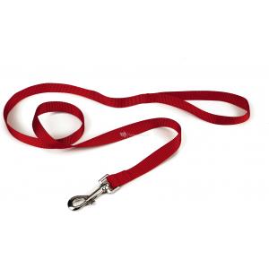 Hondenriem van nylon 160cm x 15mm rood