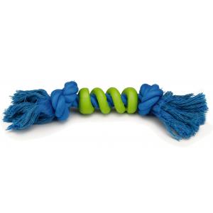 Flossytoy hondenspeeltje Spiralo blauw groen 27 cm