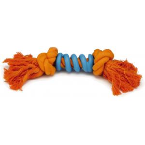 Flossytoy hondenspeeltje Spiralo oranje blauw 32 cm