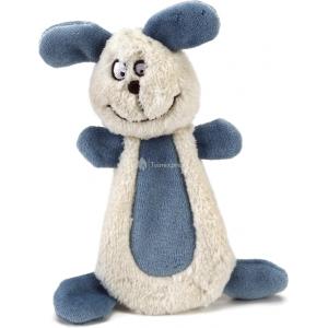 Textiel hondenspeeltje Bonzy wit/blauw 15 cm