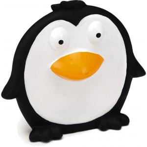 Vinyl hondenspeeltje platte Pingy zwart 14 cm