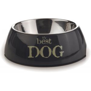 Melamine eetbak Best Dog Grijs-14 x 4.5 cm